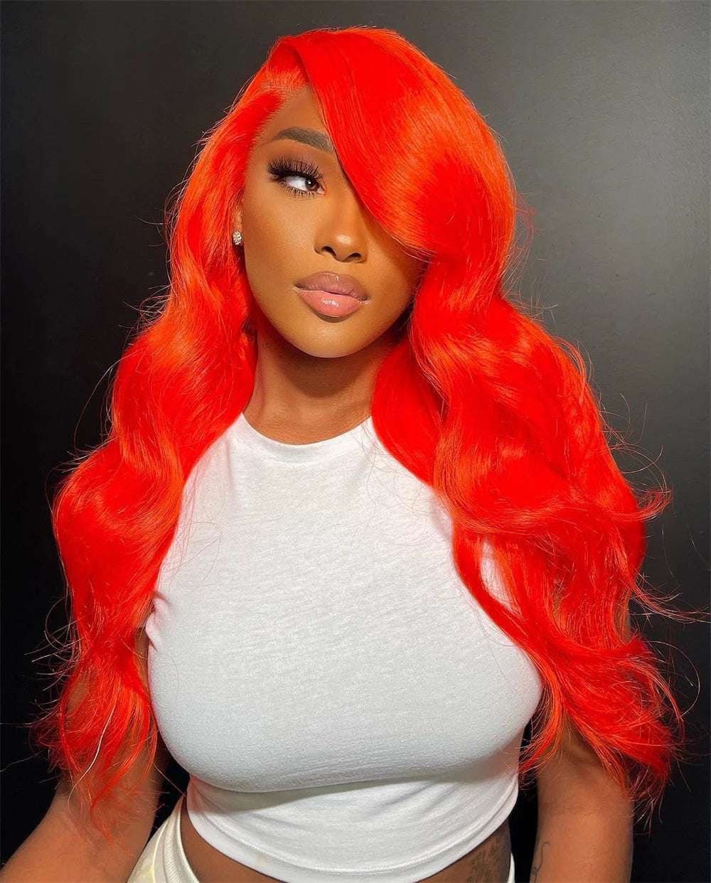 Dospita Orange Body 613 Colored 13x6 Transparent Lace Frontal Wigs Human Hair Wig For Women Brazilian Remy Hair Glueless Full Lace Wigs