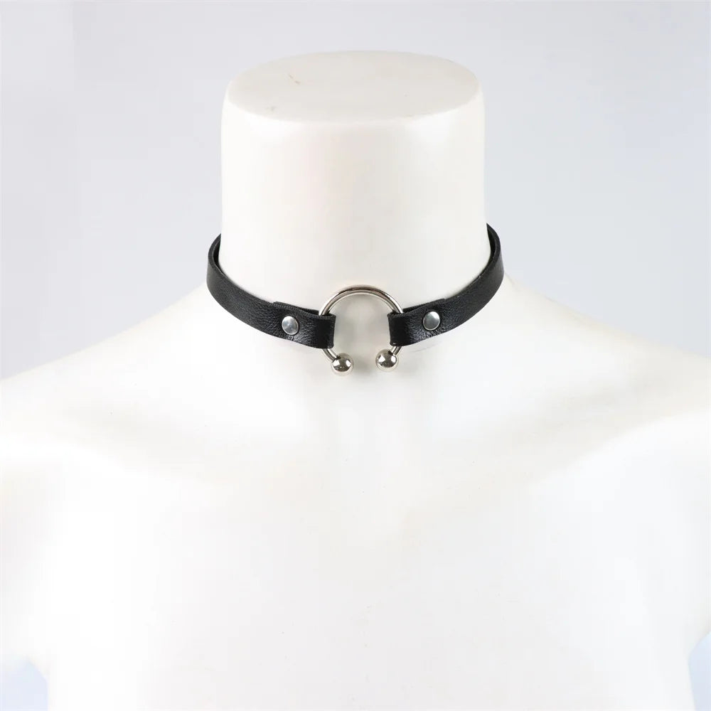 Dospita  -  Gothic Leather Sexy Women Harness Collar Necklaces Fashion Body Bondage Party Punk Rave Harajuku Cosplay Erotic Accessories