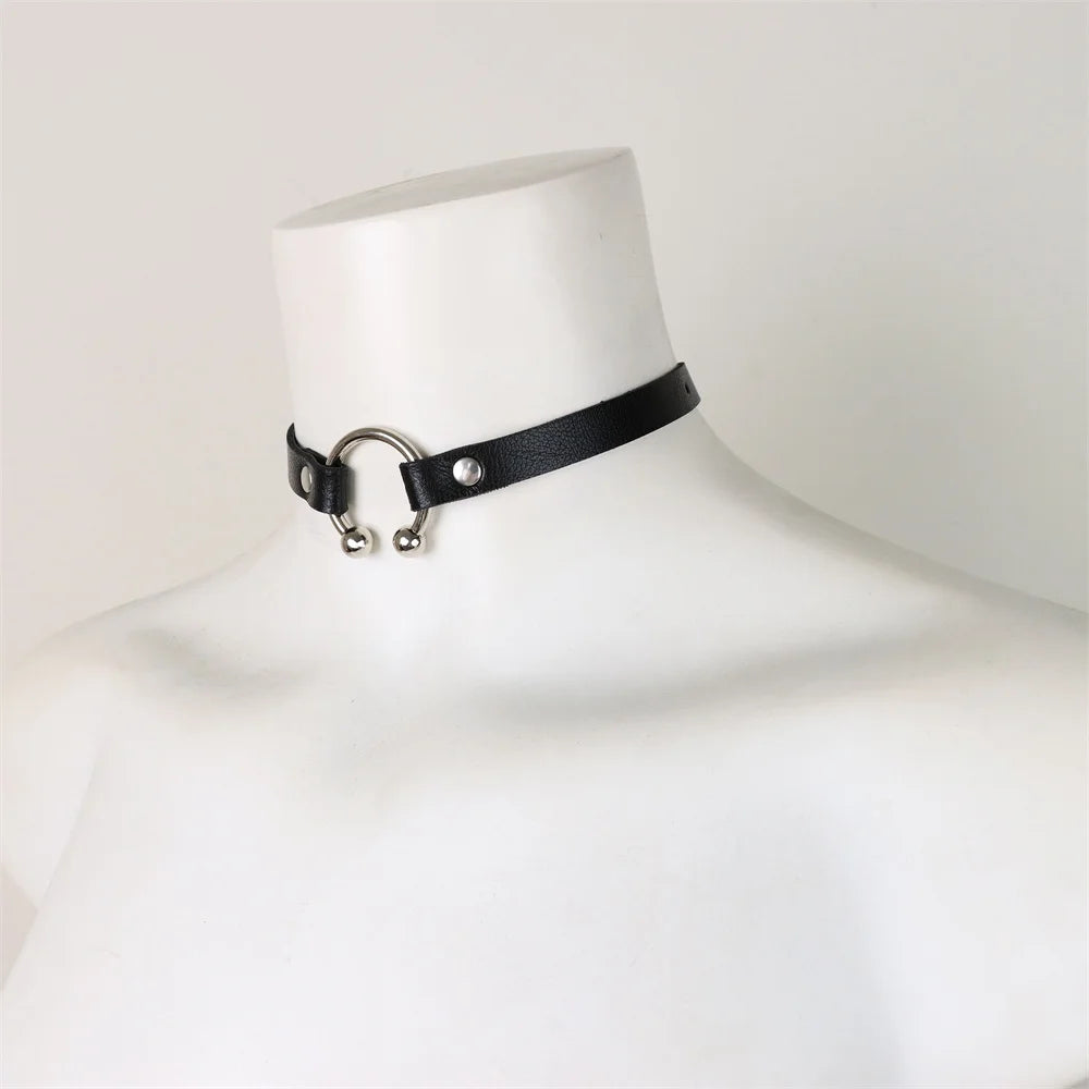 Dospita  -  Gothic Leather Sexy Women Harness Collar Necklaces Fashion Body Bondage Party Punk Rave Harajuku Cosplay Erotic Accessories