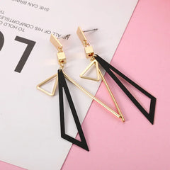 Dospita  -  Korean Long Statement Geometric Triangle Tassel Dangle Drop Earrings For Women Earrings Fashion Jewelry Oorbellen Brincos