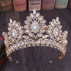 Dospita Big Baroque Crystal Tiaras Wedding Crown for Brides Women Hair Accessories Headpieces Princess Pageant couronne mariage