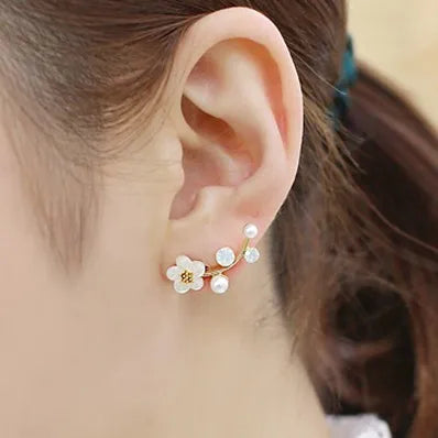 Dospita  -  New Crystal Flower Stud Earrings for Women Fashion Jewelry Gold colour Rhinestones Earrings Gift for Party Best Friend