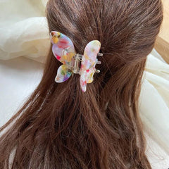 Dospita  Acetate Butterfly Hair Claw Banana Clip Barrettes Sweet Fairy Geometric Hair Clip Gradient Hairpin Claws Hair Accessories