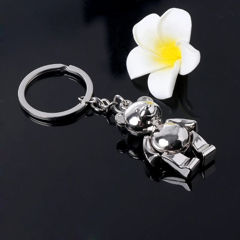 Dospita  -  Metal Movable Bear Keychain 3D Animal Kering Women Car Handbag Charm Accessory