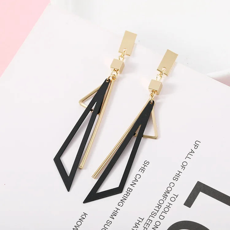 Dospita  -  Korean Long Statement Geometric Triangle Tassel Dangle Drop Earrings For Women Earrings Fashion Jewelry Oorbellen Brincos