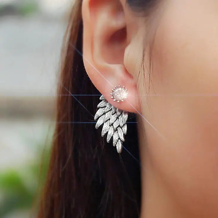 Dospita  -  New Crystal Flower Stud Earrings for Women Fashion Jewelry Gold colour Rhinestones Earrings Gift for Party Best Friend