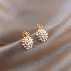 Dospita  -  New Arrival Geometric Pearl Women Classic Stud Earrings Pineapple Pearl Earrings Female Fashion Earrings Female Jewelry