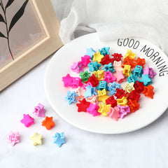 Dospita Children Mini Star Grip Claw Hair Clips Girl Bangs Clamp Hairpins Candy Color Small Barrettes Headdress Hair Styling Accessories