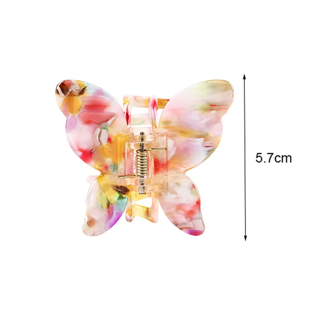 Dospita  Acetate Butterfly Hair Claw Banana Clip Barrettes Sweet Fairy Geometric Hair Clip Gradient Hairpin Claws Hair Accessories