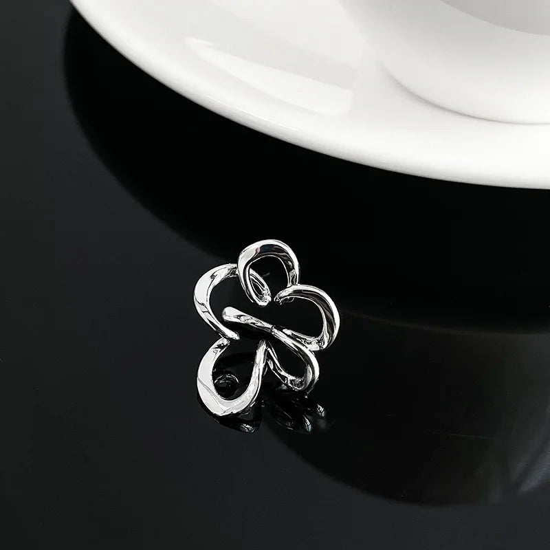 Dospita Punk Fairy Clip Earrings For Women Goth Irregular Flower Metal Ear Cuffs Unusual Design No Piercing Earrings Korean Fashion