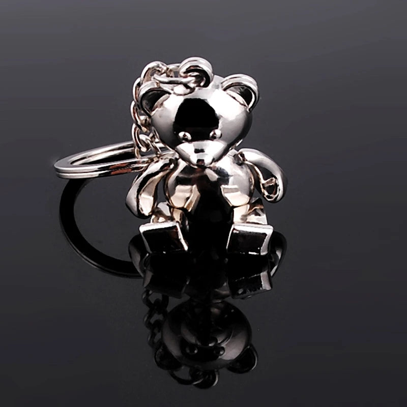 Dospita  -  Metal Movable Bear Keychain 3D Animal Kering Women Car Handbag Charm Accessory