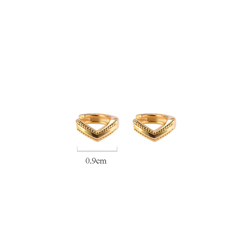 Dospita Simple gold Color Single Row Zircon Hoop Earrings For Women brincos oorbellen pendientes Flower Earrings Small