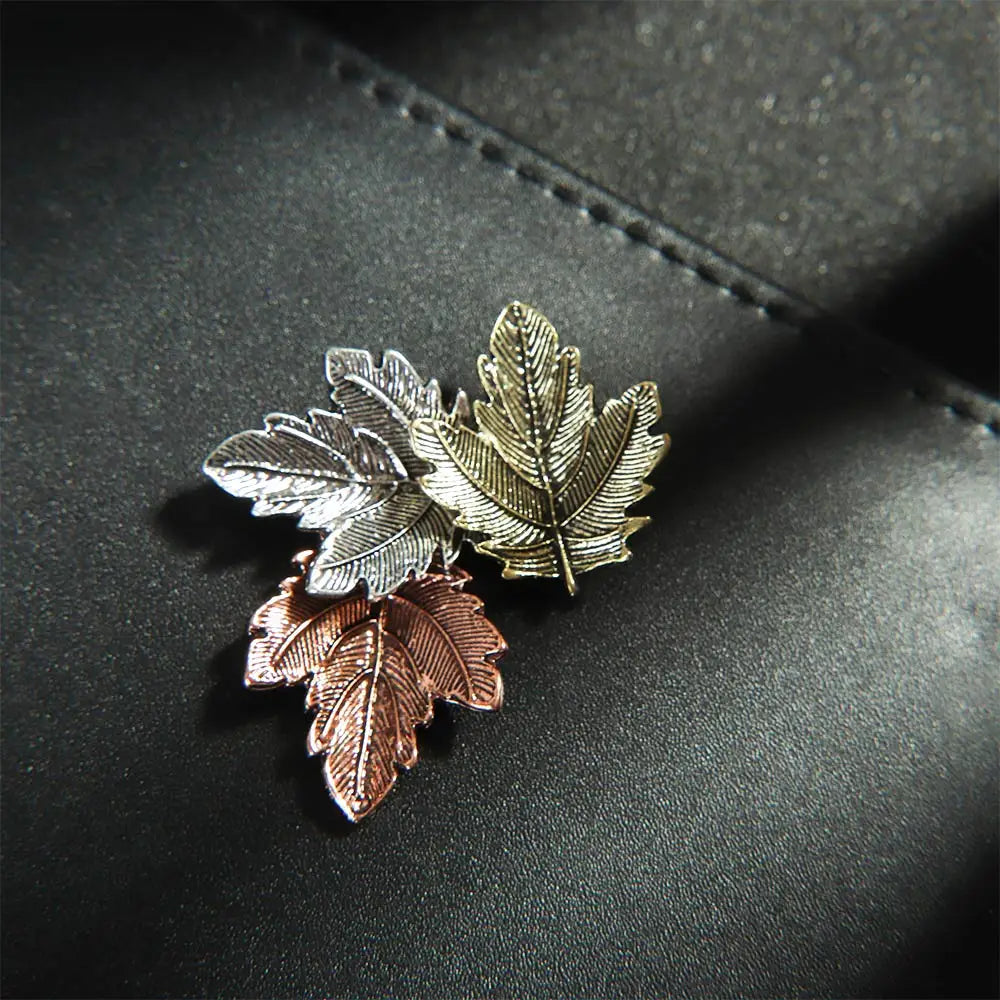 Dospita  -  1Pc Maple Leaf Brooch Metal Vintage Women Girl CharmingExquisite Collar Lapel Pin Fashion Jewelry Party Garment Accessories