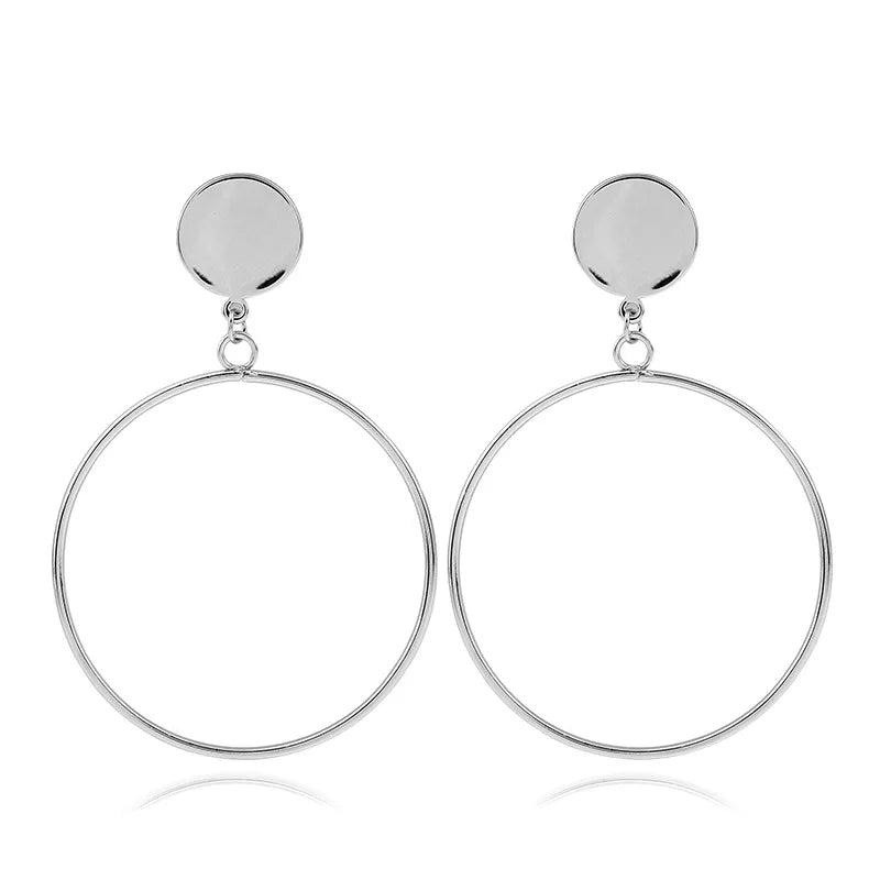 Dospita  -  Simple Golden Statement Earrings For Women Big Long Drop Earring Fashion Hanging Jewelry Chrismas Gifts  Pendientes Mujer