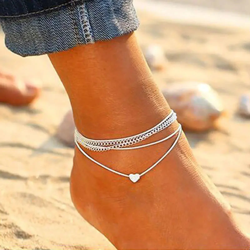 Dospita  -  Bohemian Beads Ankle Bracelet for Women Leg Chain Round Tassel Anklet Summer Vintage Foot Jewelry Accessories Enkelbandje