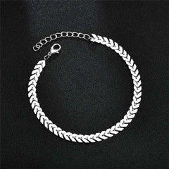 Dospita Bohemian Silver Color Arrow Anklet Bracelet for Women Female Anklets Summer Beach Barefoot Leg Chain Jewelry