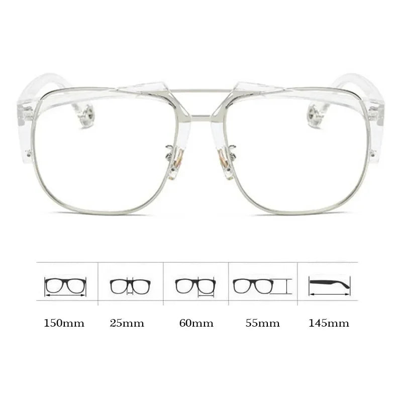 Dospita Big Frame Anti-blue Glasses Women Fashion Plain Glasses Men Eyewear Cute Decorative Computer Glasses