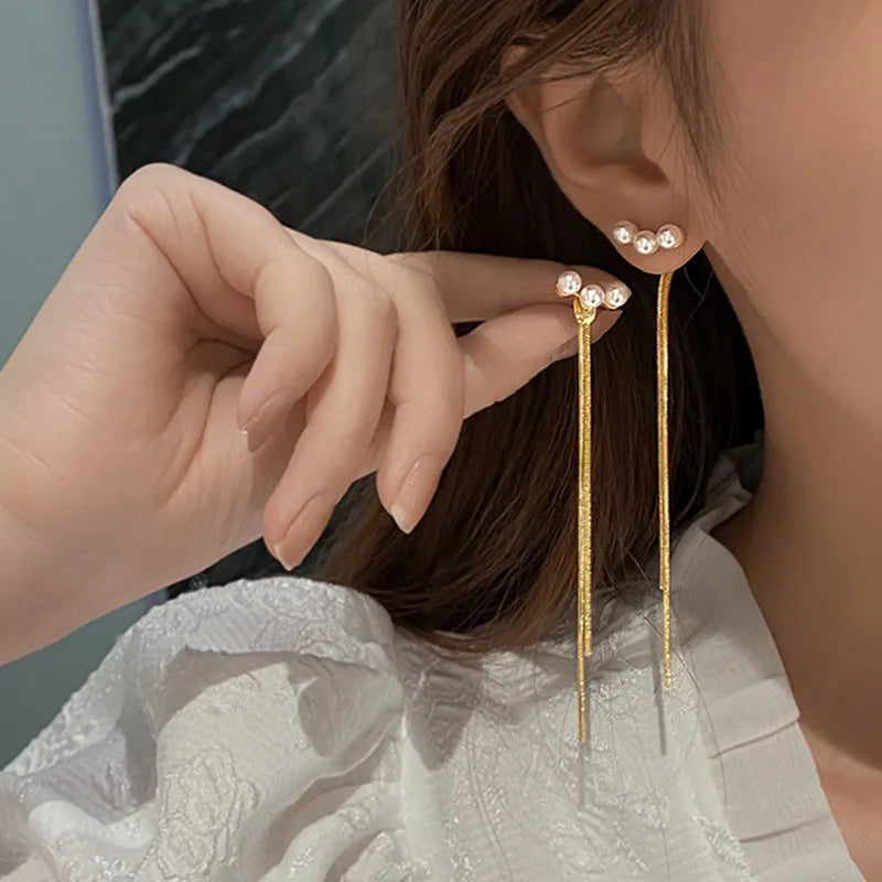 Dospita  -  Exquisite Drop Ear Line Long Hanging Earrings For Women Fashion Design With Jewelry Accessories