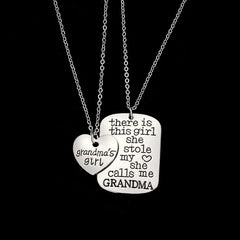 Dospita New Arrive Mothers' Day Jewelry There Is This Girl She Stole My Heart She Calls Me Mommy" Mother Daughter Grandmas Necklace