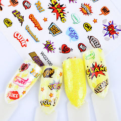 Dospita  -  1pc Cute Nail Art Decals Sexy Lips Letters Summer Cake Water Nail Stickers Cartoon Tattoos Sliders Manicure Decoration Tip NFWG-