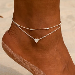 Dospita New Fashion Simple Heart Female Anklets Foot Jewelry Leg New Anklets On Foot Ankle Bracelets For Women Leg Chain Gifts