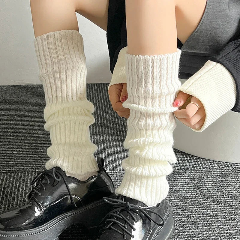 Dospita Crochet Lolita Sock Arm Japanese Women's Autumn Cover Leg Foot Boot Knitted Long Wool Socks Winter Warmers Warmer Y2K Heap Cuffs