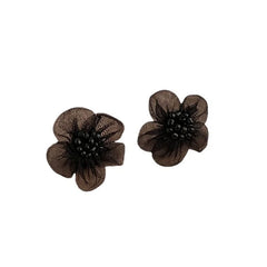 Dospita  -  Elegant Black Lace Flower Stud Earrings For Women Summer Style Party Wedding Exaggerated black Earrings Gift