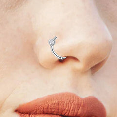 Dospita Fake Piercing Nose Clip Nose Clip Cuff Clip On Nose Hoop Ring Body Jewelry Gifts Non Pierced Without Hole Nose Ring