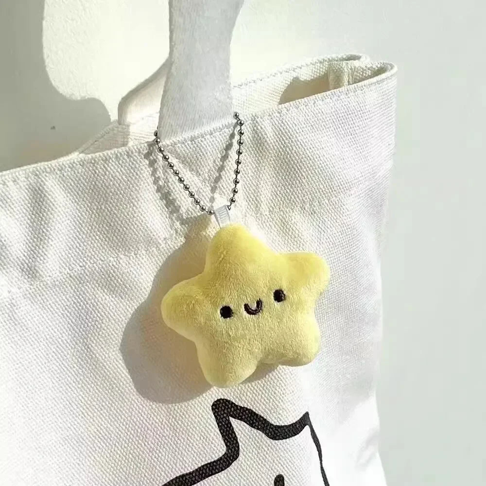 Dospita  -  1-3pcs Squeezing Little Star Doll Plush Pendant Yellow Plush Pendant Cute Keychain Squeaking Endorsement Bag Cute Doll Key Ring