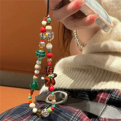 Dospita  -  Cute Christmas Phone Chain Pendant Wrist Strap Anti-lost Lanyard Festival For iPhone Decorative Strap Bracelet Phone Accessories