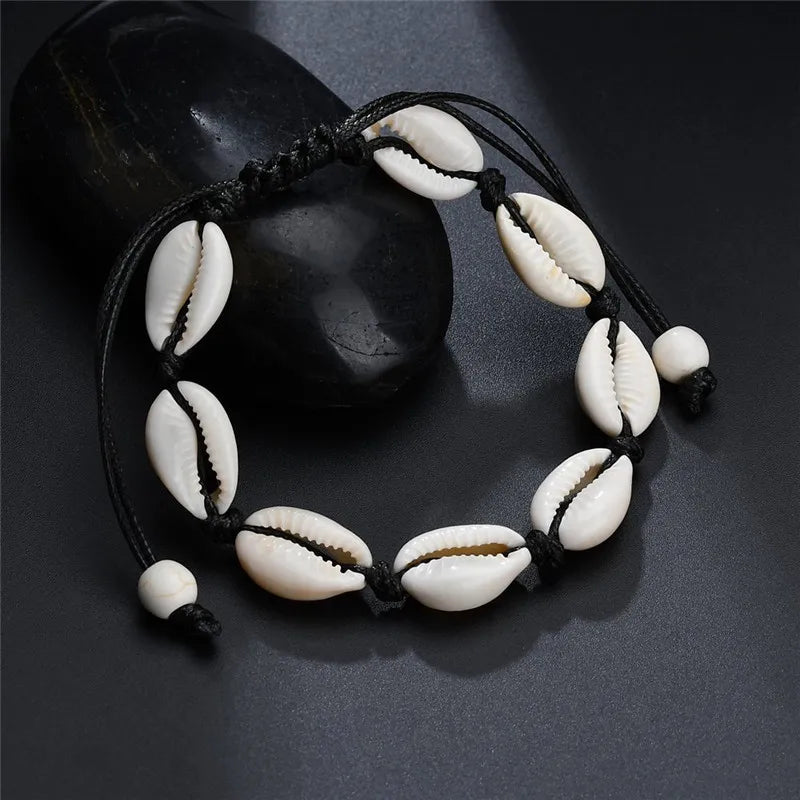 Dospita White Shell Anklets Fashion Beach Seashell Handmade Anklet for Women Boho Summer Beach Jewelry Gifts