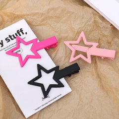 Dospita  -  3PCS Y2k Aesthetics Pentagram Star Hairpin for Women Sweet Girl's Charm Hair Clip Barrettes Harajuku Fashion Hair Accessories