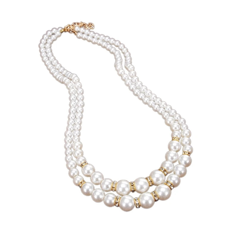 Dospita  -  Double Layer Necklace Beads Necklaces Pearls Necklaces Women Pearls Neck Jewelry