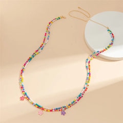 Dospita  -  2Pcs/Set Bohemian Colorful Beaded Waist Chain for Women Flower Pendant Bellt Chain Summer Beach Body Jewelry Gifts