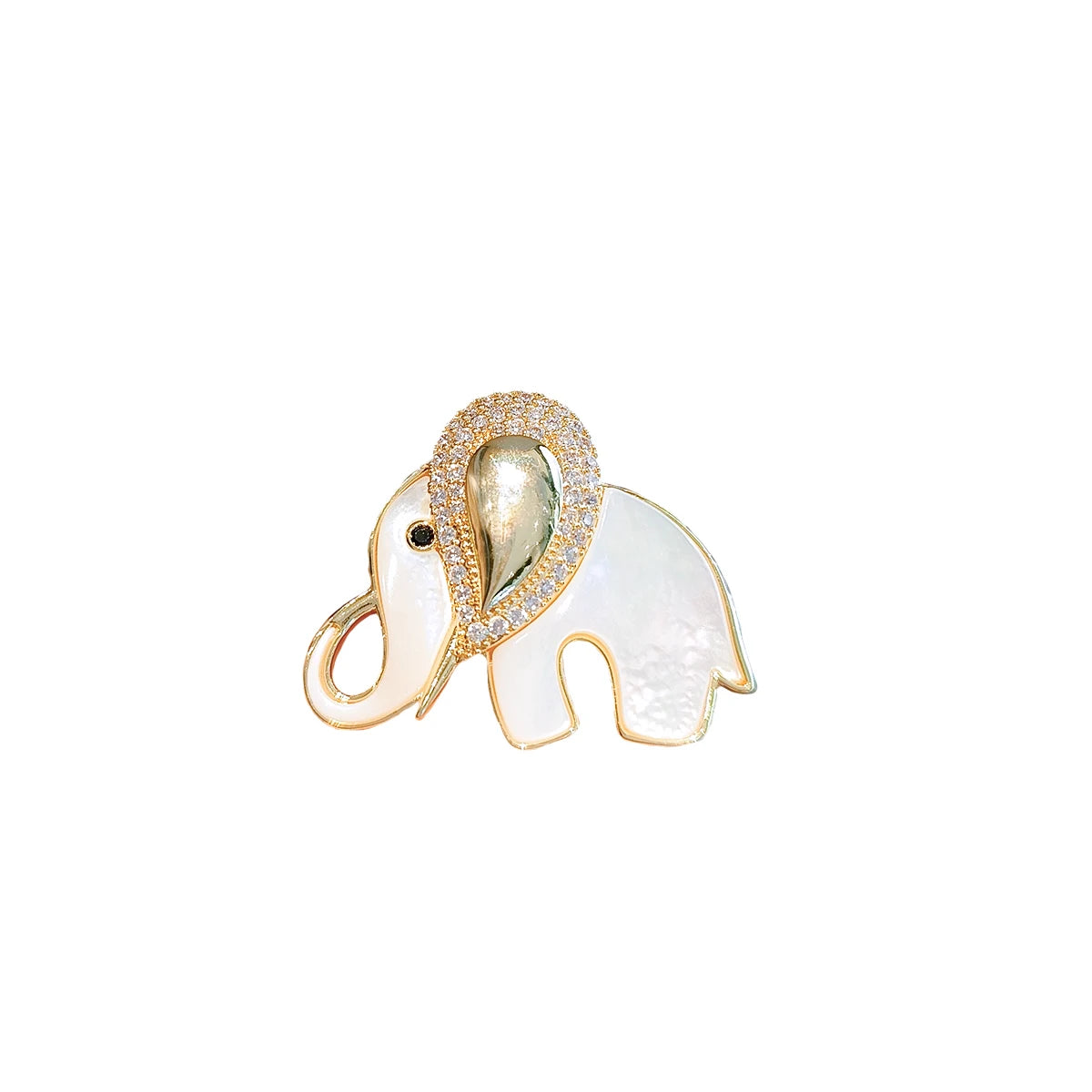 Dospita Exquisite Fashion Cute Shiny Zircon Elephant Brooch For Women Rhinestone Animal Pins Girls Clothing Jewelry Birthday Gift