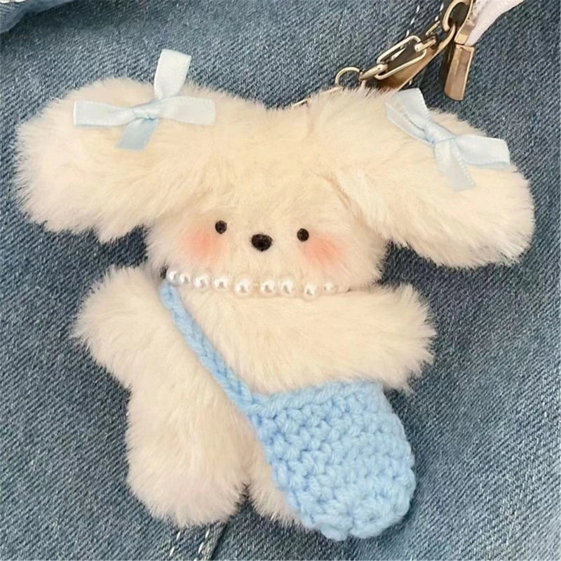 Dospita  -  Delicate Bowknot Dog Keychain Ornament Unique Dog Keyring Accessory Keychain Pendant Decoration for Fashion Enthusiasts