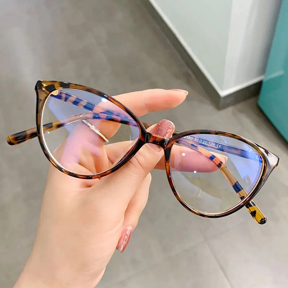 Dospita New Vintage Anti-Blue Light Cat Eye Glasses Women Men Leopard Print Optical Frame Spectacles Computer Goggles Reading Eyeglasses