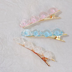 Dospita Summer New Fashion Gradient Star Hairpin Cute Girl Heart Duckbill Clip Sweet Cute Soft Girl Side Hair Accessories