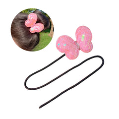 Dospita Women Elegant Chiffon Flower Bun Maker Hairstyle Making Long Tool Sweet Hair Braid Rope Hairbands Korean Accessories