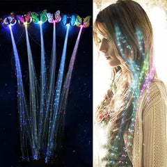 Dospita  -  LED Luminous Tresses Hairpins Novelty Hair Accessories for Girls Children's Show Leading Toys Butterfly Party Gifts