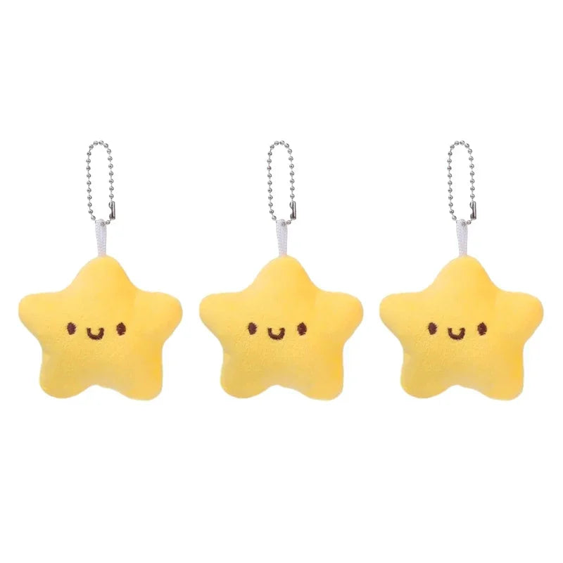 Dospita  -  1-3pcs Squeezing Little Star Doll Plush Pendant Yellow Plush Pendant Cute Keychain Squeaking Endorsement Bag Cute Doll Key Ring