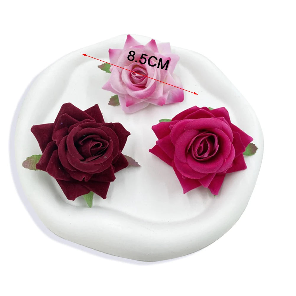 Dospita Rose Hair Clips Velvet Roses Hair Clips Roses Headwear Floral Hair Accessories Roses Photo Props Hair Accessories