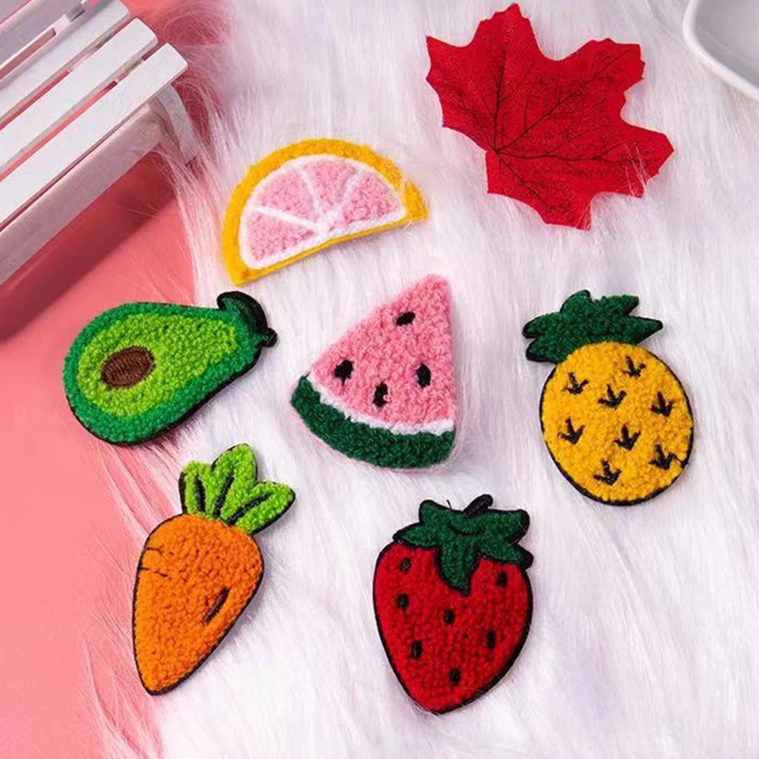 Dospita Korean Wool Knitted Embroidery Fruit Strawberry Avocado Hair Clips For Girl Children Cute Kawaii Hairpin Fashion Accessories