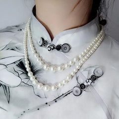 Dospita  -  Double Layer Necklace Beads Necklaces Pearls Necklaces Women Pearls Neck Jewelry