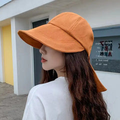 Dospita women summer sun  hat Korean version  trendy Japanese cotton  linen cap fisherman hat