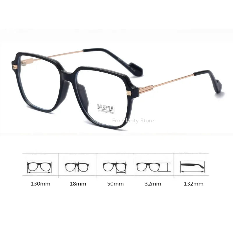 Dospita Korea Tea Big Glasses Frame Women Lovely INS No Makeup Plain Glasses Men Eyewear Cute Decorative Computer Glasses