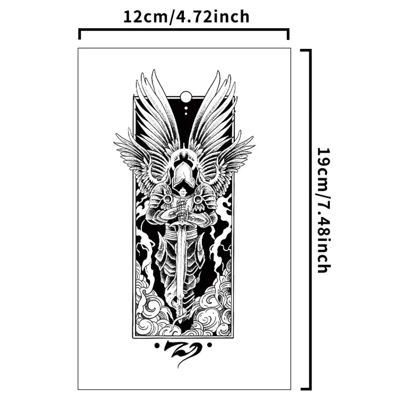 Dospita  -  1Pc Judgment Angel Waterproof Temporary Tattoo Stickers, Long-lasting Waterproof for One to Two Weeks, Suitable for Arm, Leg.