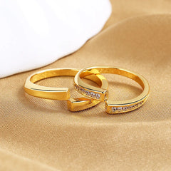 Dospita 2PCS New Fashion Plain Circle Couple Ring Classic Men And Women Pair Ring Simple Wedding Ring Set Ring New Gift 8