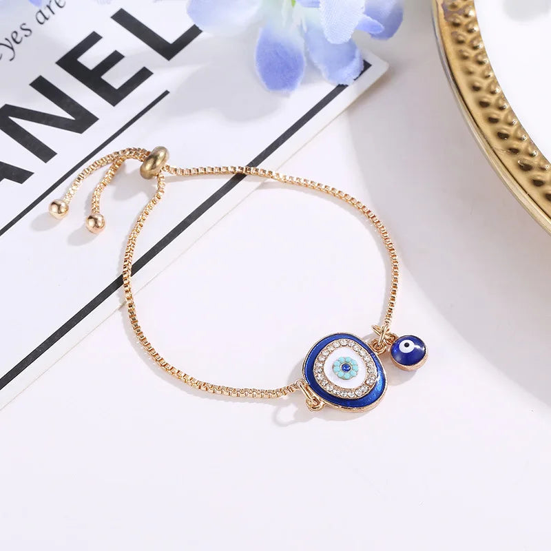 Dospita Fashion Evil Eyes Bracelet for Women Devil's Eye Charm Adjustable Bracelets Party Blue Eye Jewelry Accessories