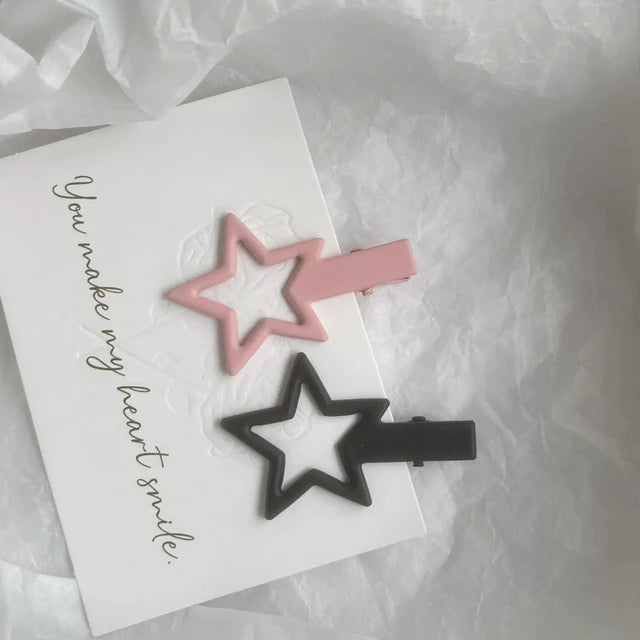 Dospita  -  3PCS Y2k Aesthetics Pentagram Star Hairpin for Women Sweet Girl's Charm Hair Clip Barrettes Harajuku Fashion Hair Accessories